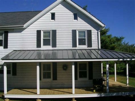 porch off house metal roof|metal roof on porch only.